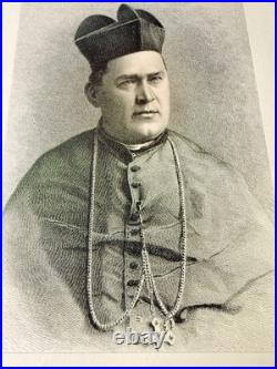 Set of 3 Antique 1880s Catholic Bishop Engravings Keane Maes Northrop