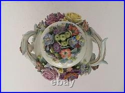 Sitzendorf Antique 1918 Dresden porcelain vase urn cherubs putti 12 x 10 mint