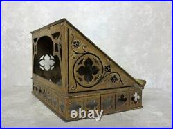 Solid Brass Gothic Church Table Top Lectern Religious Antique Bible Stand UKAA