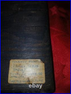 Spanish Romanesque-Style Religious Wood Panel Museum Reproduction Art Estate