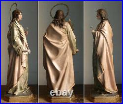 St Engratia 28.7 Statue Engracia de Zaragoza Martyr Religious Olot Antique