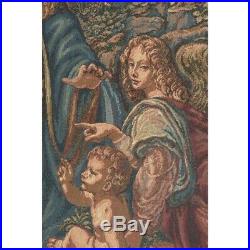 St Mother Mary Religious Tapestry Wall Hanging Woven Jacquard Art Belgian Small