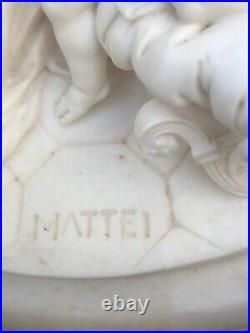 Stunning Antique Carved Meerschaum Relief Religious Devotional Signed Mattei