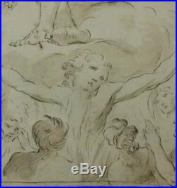 Superb 18th. Century Old Master Religious Watercolour Drawing Italian 1700s Prov