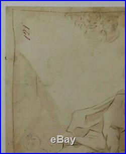 Superb 18th. Century Old Master Religious Watercolour Drawing Italian 1700s Prov