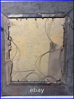 Superb Antique Our Lady Of Sorrows Mixed Media Artwork Framed