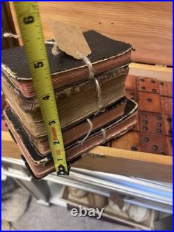 Sweet Tiny Lot of 4 Antique 1800s -1900s Old Religious Books Bundle Rare One