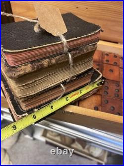 Sweet Tiny Lot of 4 Antique 1800s -1900s Old Religious Books Bundle Rare One