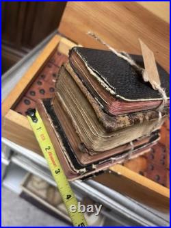 Sweet Tiny Lot of 4 Antique 1800s -1900s Old Religious Books Bundle Rare One