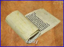 TORAH BIBLE SCROLL MANUSCRIPT FRAGMENT 80 YRS OLD ISRAEL The Ten Commandments