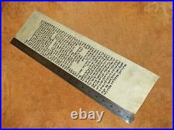 TORAH BIBLE SCROLL MANUSCRIPT FRAGMENT 80 YRS OLD ISRAEL The Ten Commandments