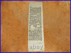 TORAH BIBLE SCROLL MANUSCRIPT FRAGMENT 80 YRS OLD ISRAEL The Ten Commandments