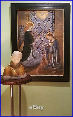 The Annunciation Antique 19th Century European Painting