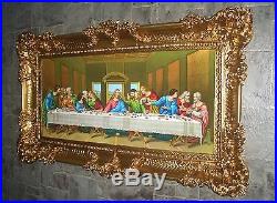 The Last Supper Painting From Leonardo da Vinci 12 Apostle Antique Baroque 96x57