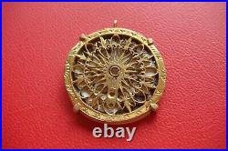 Top Rare Antique Virgin Mary And Child Jesus Enamel Holy Icon Medal Pendant