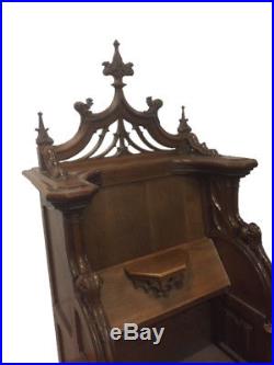 Unique & Rare Antique French Prayer Bench & Kneeler, Religious
