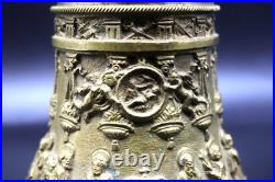 Unusual Antique Bronze Catholic Sanctus Sacristy Bell Cherubs Saints Baroque