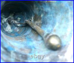 Unusual Antique Bronze Catholic Sanctus Sacristy Bell Cherubs Saints Baroque
