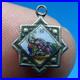 Unusual-Posture-Of-Jesus-Christ-Enamel-Hand-Painted-Silver-Medal-Religious-Old-01-ljd