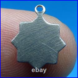 Unusual Posture Of Jesus? Christ Enamel Hand Painted Silver Medal Religious Old