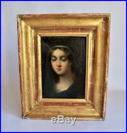 VERY FINE ANTIQUE 18thC ITALIAN OLD MASTER OIL PORTRAIT PAINTING OF THE MADONNA