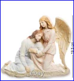 Veronese figurine Jesus and Angel 19.5 cm colored figure religion Verone