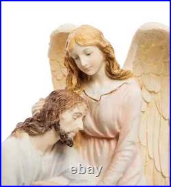 Veronese figurine Jesus and Angel 19.5 cm colored figure religion Verone