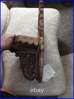 Very Rare Religious Antique French Handcarved Wooden Tramp Art Chapel Alter Very Rare Religious Antique French Handcarved Wooden Tramp Art Chapel Alter
