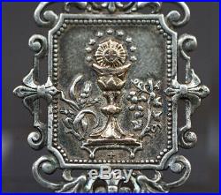 Victorian Gold Chalice Silver Communion Eucharist Pendant Religious Medallion