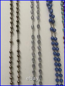 Vintage Amazing Lot Rosaries, Carnelian Rosarie And Other Religious Items