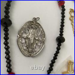 Vintage Amazing Lot Rosaries, Carnelian Rosarie And Other Religious Items