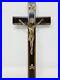 Vintage-Antique-Large-Religious-Crucifix-Cross-Bone-Wood-1930-INRI-Sunburst-Old-01-ssn