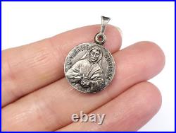 Vintage Antique Religious St. Marie Therese Couderc Clothing Cloth Relic Pendant