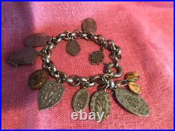 Vintage Bracelet Catholic Religious Medals Charm Bracelet Style 8