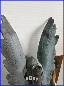 Vintage Bronze statue St Michael archangel religious warrior 16 inch