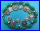 Vintage-Catholic-Charm-Bracelet-Green-Beads-12-Small-Medals-Mary-Jesus-Saints-01-sclj