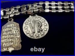 Vintage Catholic Rhinestone Charm Bracelet 10 Religious Saint Medals Relic Italy