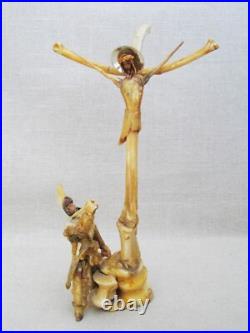 Vintage Folk Art Crucifix Outsider Art Religious Sculpture Home Altar Vintage Folk Art Crucifix Outsider Art Religious Sculpture Home Altar
