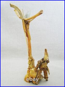 Vintage Folk Art Crucifix Outsider Art Religious Sculpture Home Altar Vintage Folk Art Crucifix Outsider Art Religious Sculpture Home Altar