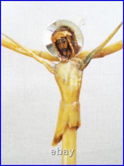 Vintage Folk Art Crucifix Outsider Art Religious Sculpture Home Altar Vintage Folk Art Crucifix Outsider Art Religious Sculpture Home Altar