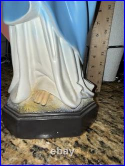 Vintage Immaculate Heart of Mary Statue 26 Catholic Virgin Mary, Blessed Mother
