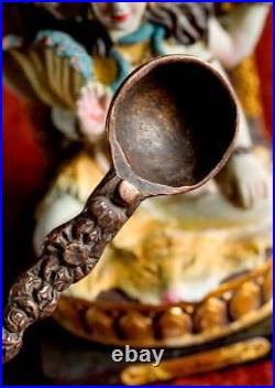 Vintage Japan Item Altar Brass Spoon Religious Items Tibet Buddhism Nepal Budd