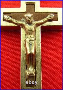 Vintage MEDJUGORJE RELIC CRUCIFIX Reliquary Religious Catholic Cross Soil Earth