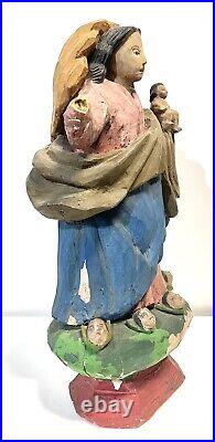 Vintage Or Antique Carved Wood Religious Figure