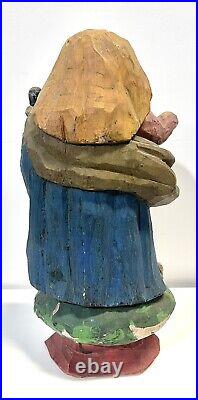 Vintage Or Antique Carved Wood Religious Figure