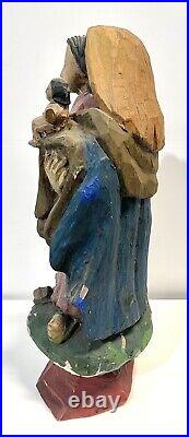 Vintage Or Antique Carved Wood Religious Figure