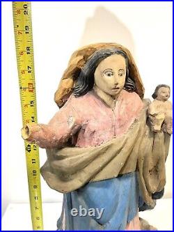 Vintage Or Antique Carved Wood Religious Figure