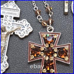 Vintage Religious Jewelry Lot Cross Pendant Rosary Bracelets Necklace