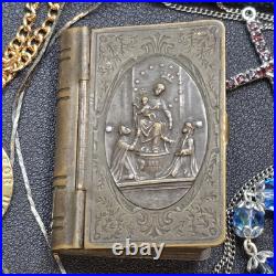 Vintage Religious Jewelry Lot Cross Pendant Rosary Bracelets Necklace
