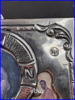 Vintage Religious silver icon 900 standard